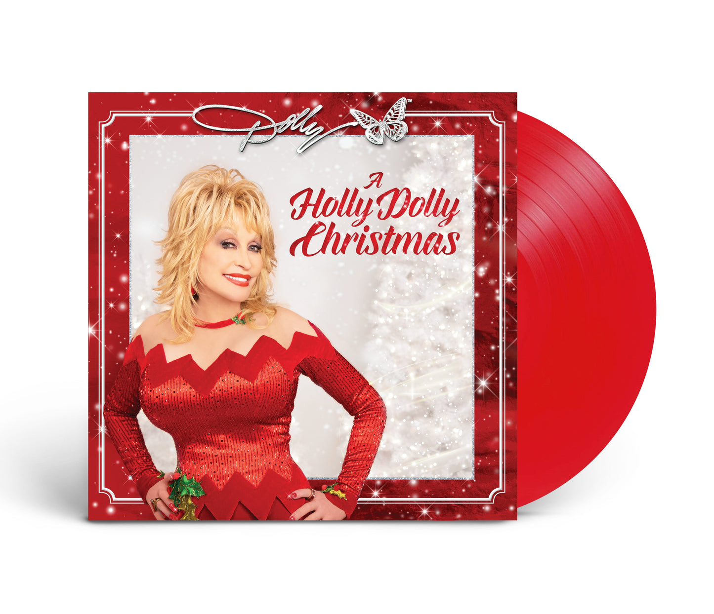 A Holly Dolly Christmas Opaque Red Vinyl LP
