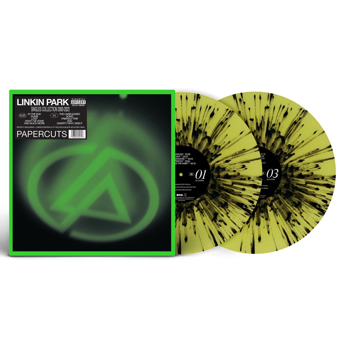 PAPERCUTS LIMITED EDITION SPOTIFY EXCLUSIVE YELLOW & BLACK SPLATTER VINYL 2LP