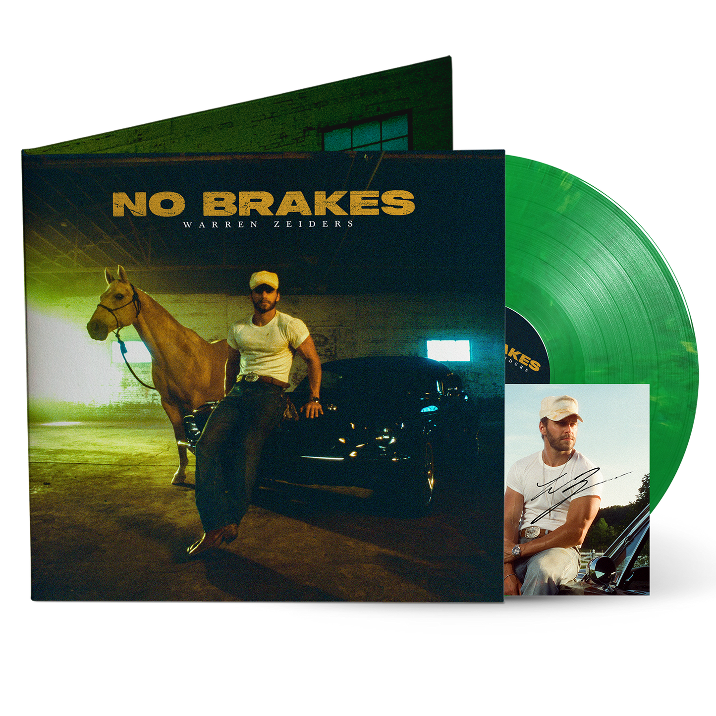 No Brakes - Signed Jade Green Vinyl LP