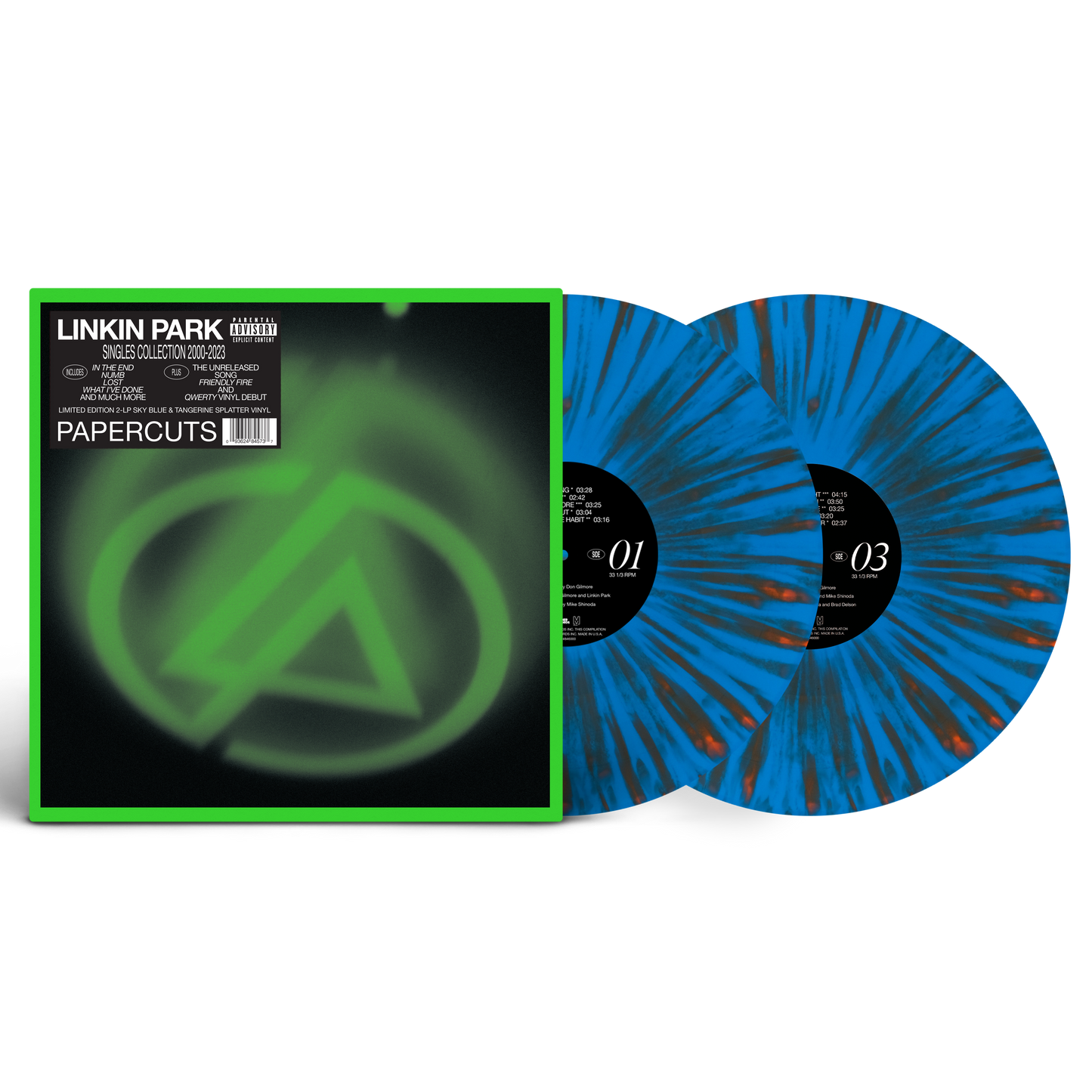 PAPERCUTS LIMITED EDITION SKY BLUE & TANGERINE SPLATTER VINYL 2LP